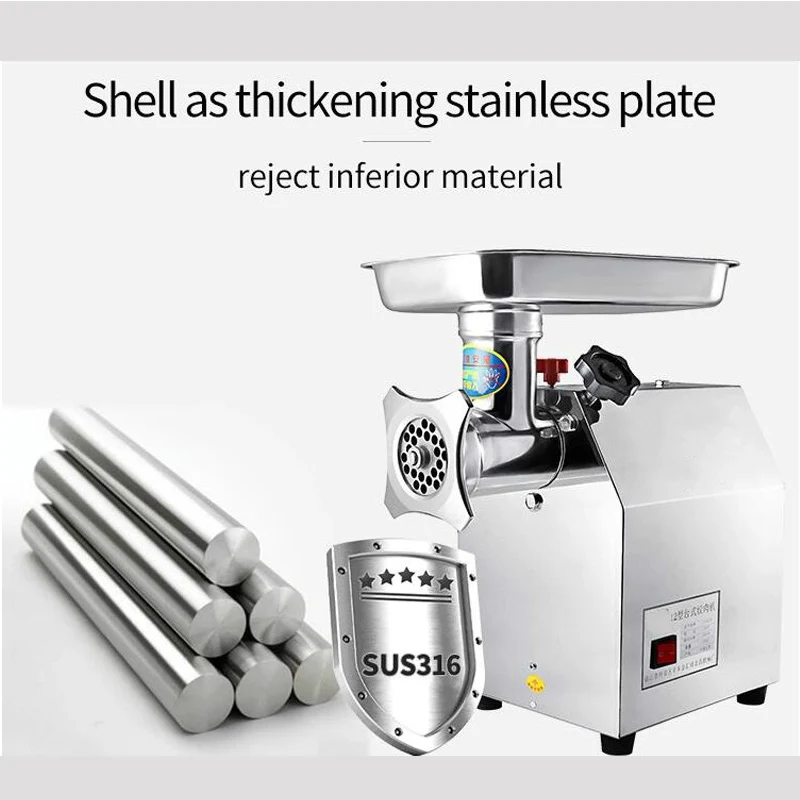 

Коммерческая электрическая мясорубка для дома из нержавеющей стали, легкое управление одной кнопкой