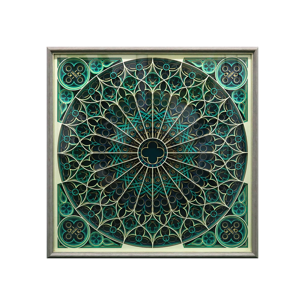 ih-Large 3D Home Decoration Three-dimensional Multi-layer Cardstock Artwork Handmade Other Paintings-
