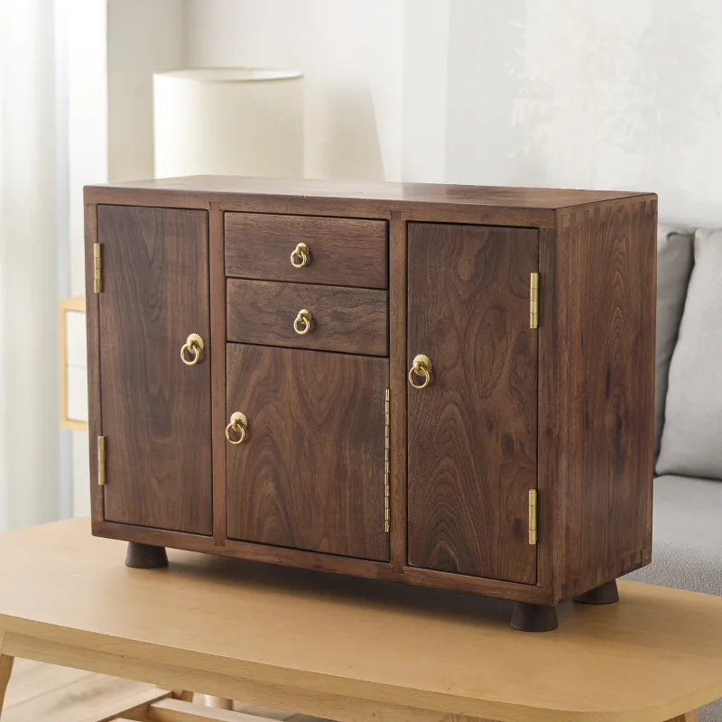 

Индивидуальная шкатулка для драгоценностей, комод из орехового дерева, шкаф для хранения косметики, настольный многослойный ящик для хранения отделки