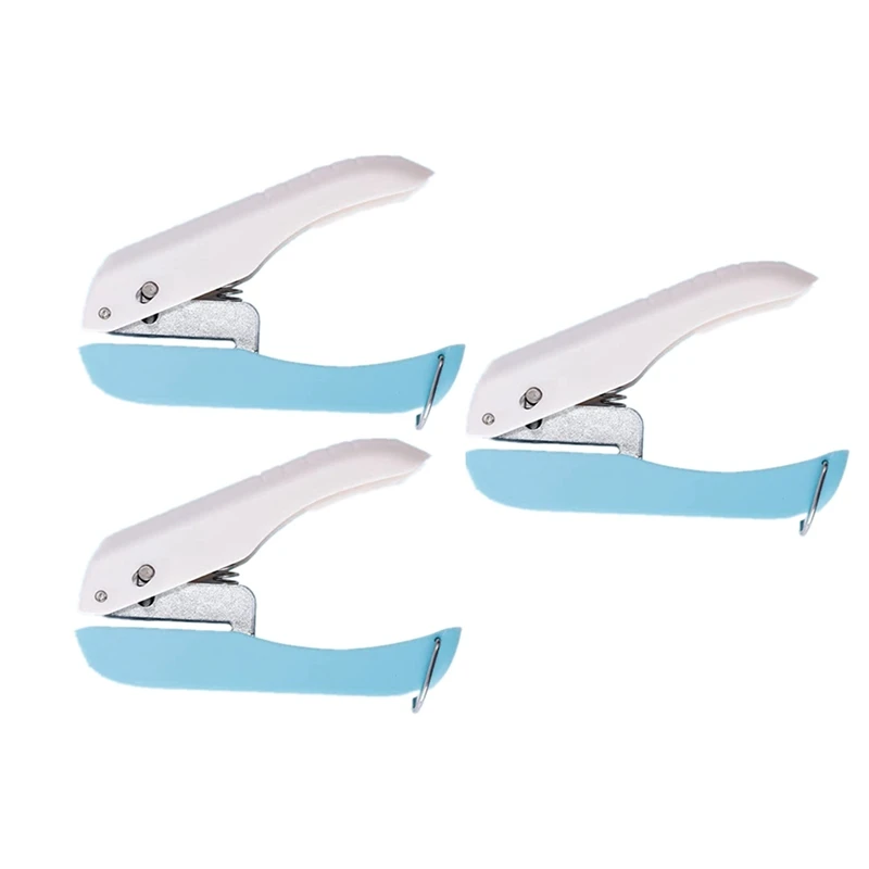 3PCS Paper Hole Punch Shapes, Single Hole Puncher For Crafts,Handheld Circle/Star/Heart Hole Punch For Tags