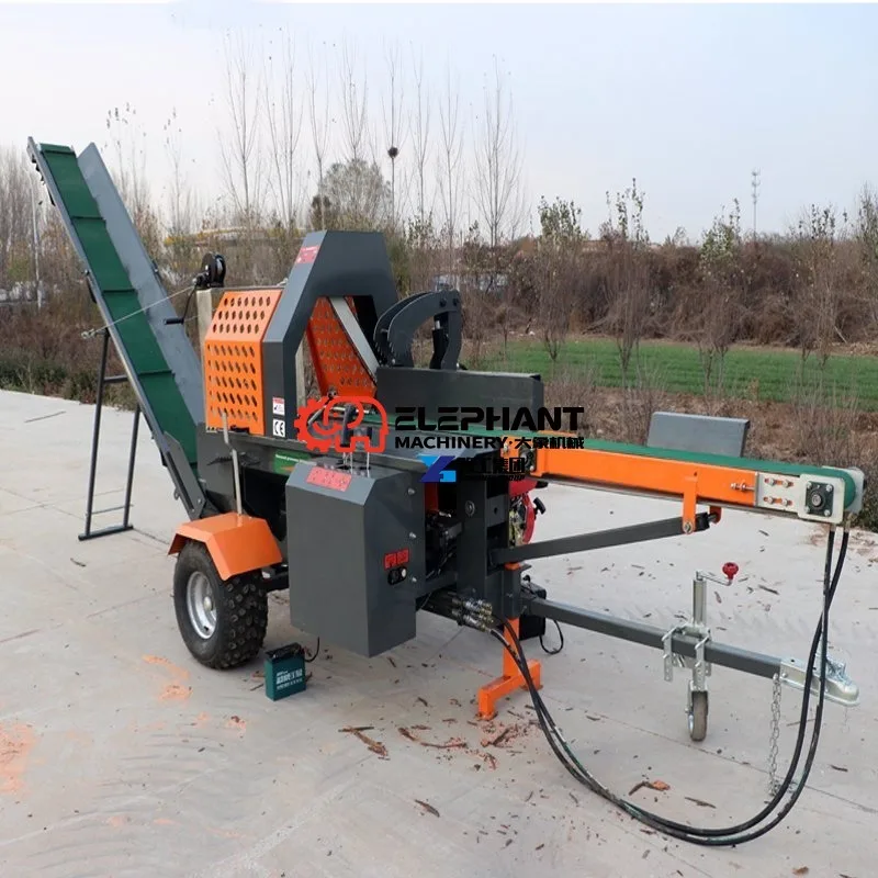 Portable Petrol Hydraulic Log Splitter Wood Log Splitter 20ton Firewood Processor Wood Processor with CE Certificate