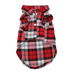 Plaid Dog Clothes Summer Dog Shirts for Small Medium Dogs Pet Clothing Yorkies Chihuahua Clothes Best Sale 11by22S1