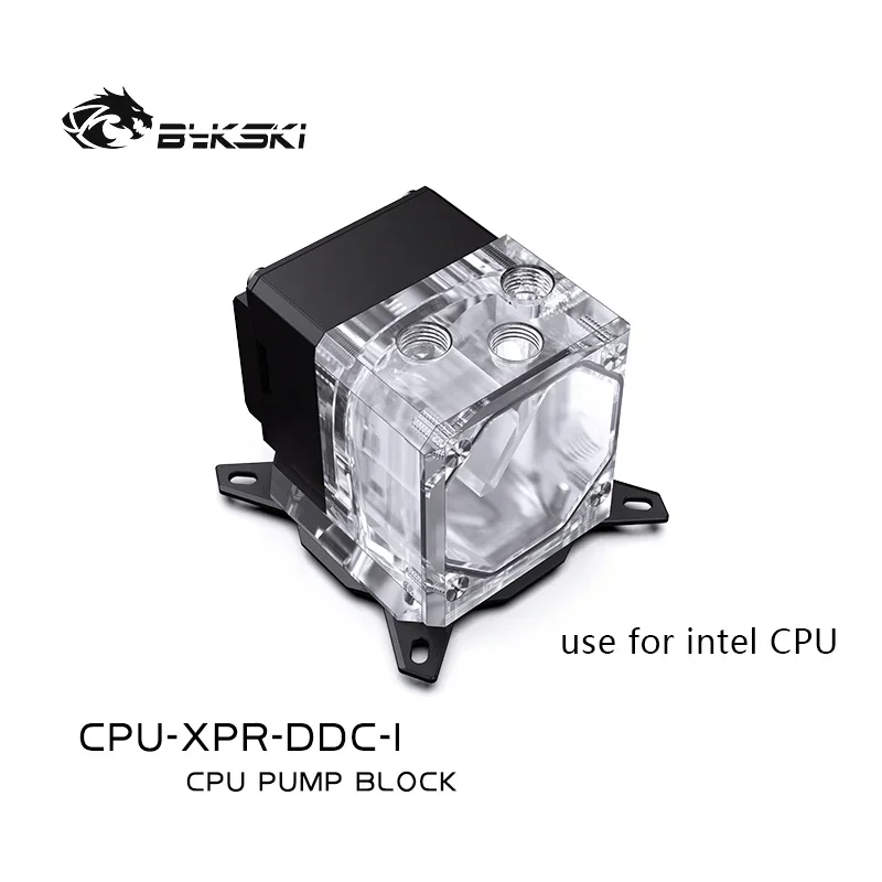 BYKSKI CPU-XPR-DDC-I CPU Block Pump Reservoir Combo Integrated AIO Water Cooler / Radiator For INTEL 1151 X99 X299 AMD AM3 AM4
