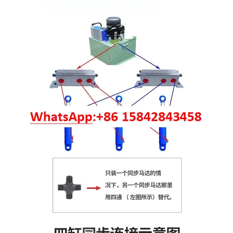 Hydraulic cylinder synchronous lift motor FMA-2R/4R/synchronous diverter valve FBS-2/4R-2.1