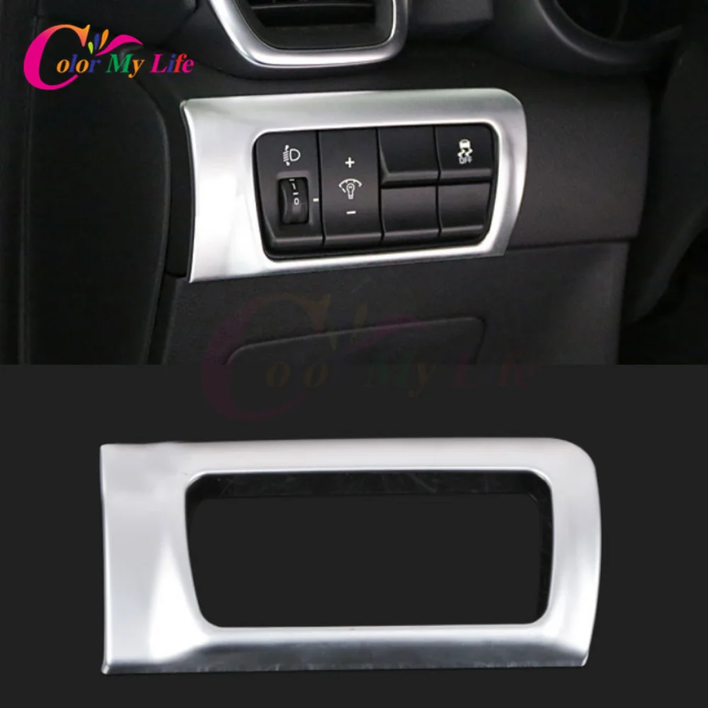 1Piece ABS Chrome Headlight Switch Adjustment Button Circle Protection Trim Sticker for Kia Sportage Kx5 QL LHD 2016-2022