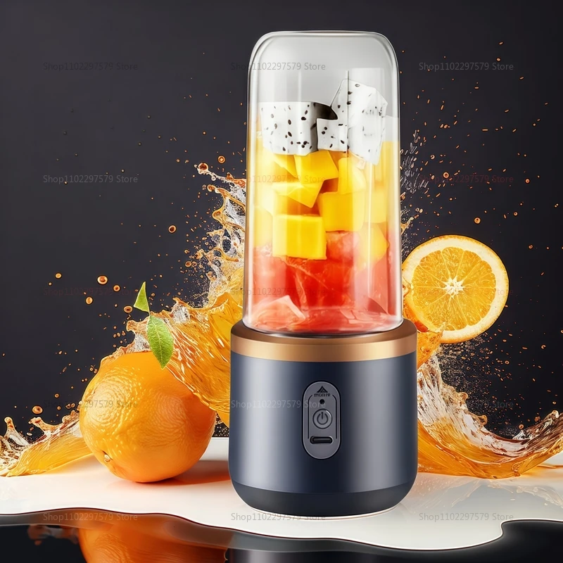 خلاط عصارة محمول 400 مللي عصارة فواكه كهربائية USB شحن الليمون والبرتقال كوب عصير الفاكهة آلة خلاط عصائر 2 أكواب #4