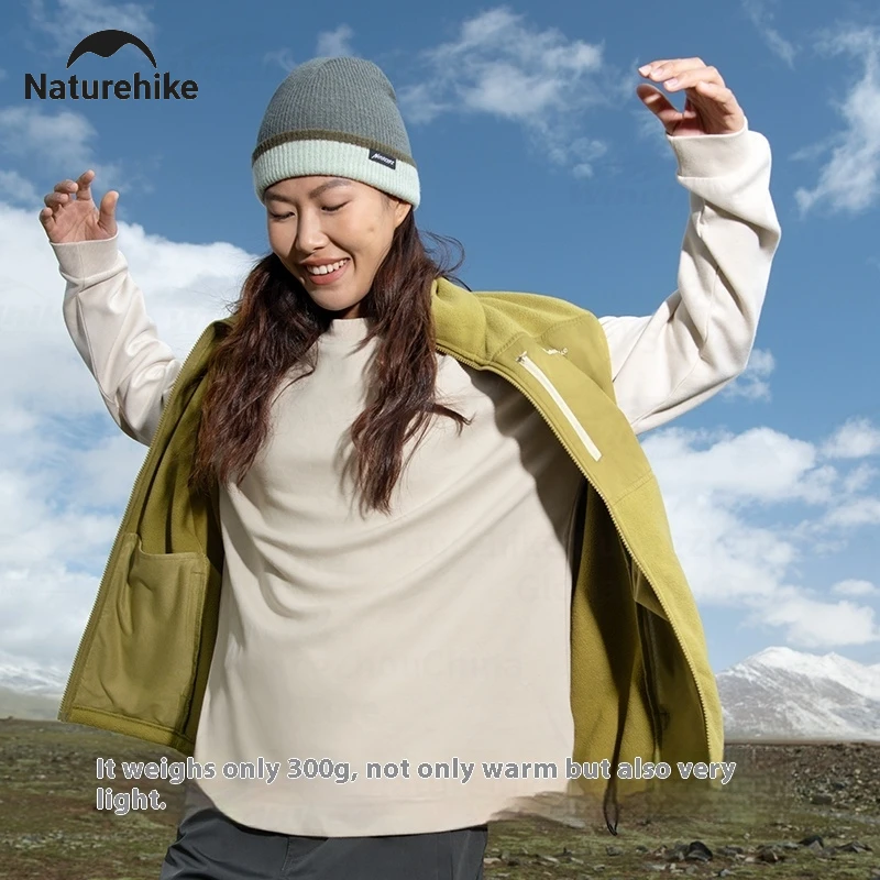 Naturehike سترة صوف دافئة الشتاء الحرارية متعددة جيب الوقوف أكمام صدرية التخييم في الهواء الطلق معطف للرياضة طوق سترة