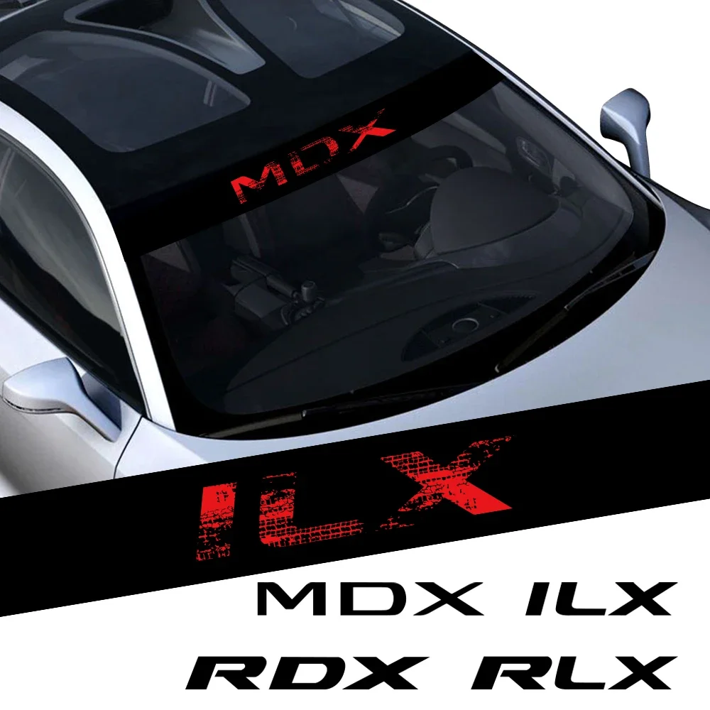 Car Front Windshield Strip Sticker Sunshade Vinyl Decal Auto Accessories For Mdx Yd2 Yd3 Tlx Vtec Awd Aspec Ilx Saloon