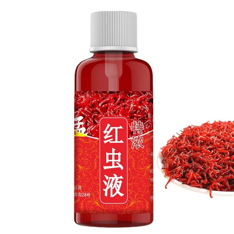 Red Worm Fishing Liquid 60ml High Concentrated Additive Fish Bait Attractant Enhancer Lure Tackle Liquid For Trout Cod Carp Bass