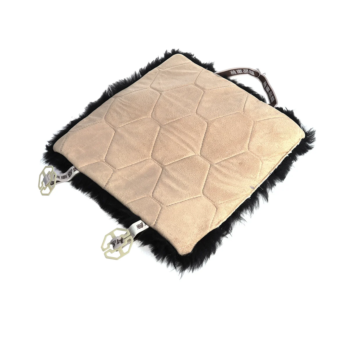 

Sheepskin Wool Car Seat Cushion Black Large Lanital Chair Pad Handmade Breathable Durable Car Seat Cushion Warmmer