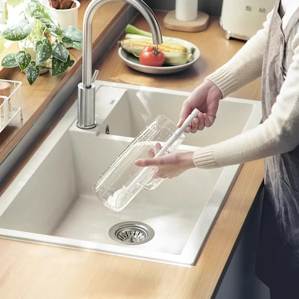 折りたたみ式360度総合洗浄シリコンブラシ、哺乳瓶ブラシ付き - Reusable Bottle のレビューと価格
