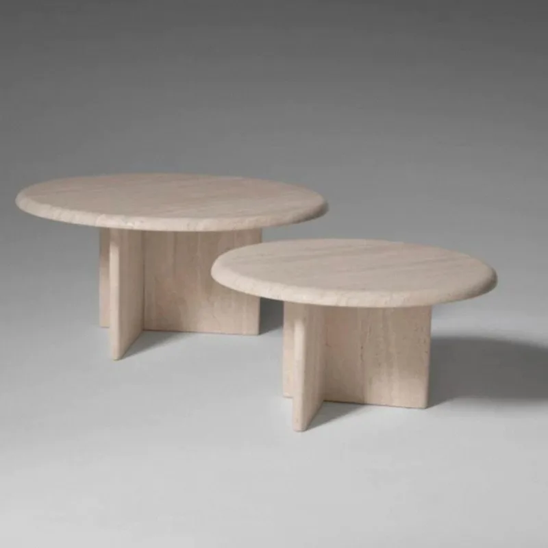 

Light Luxury Minimalist Marble Assembled Coffee Table Nordic Living Room Sofa Round Side Table Designer Negotiation Table