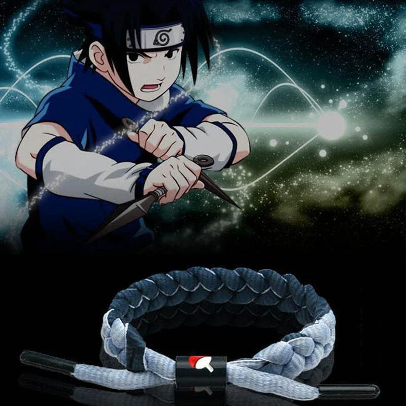 Naruto Anime Bracelet Lovers Rope Cosplay Wristband for Men Women Adjustable Couple Rope Sasuke Hyuga Hinata Weaving Bracelet