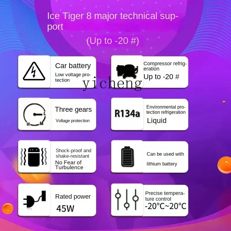 Car Refrigerator Dual Use in Car and Home Compressor Refrigeration Truck 12v24v220v Portable Freezing