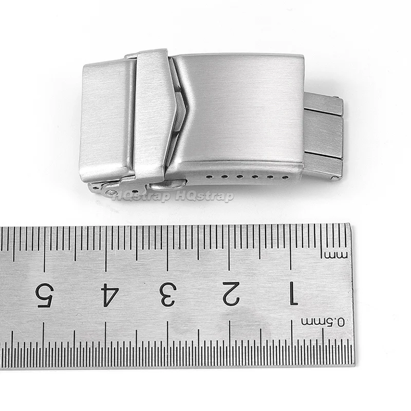 316L Stainless Steel Watch Strap Buckle 18mm 20mm 22mm Metal Solid Folding Clasp Adjustable Deployment Button Watch Accessories