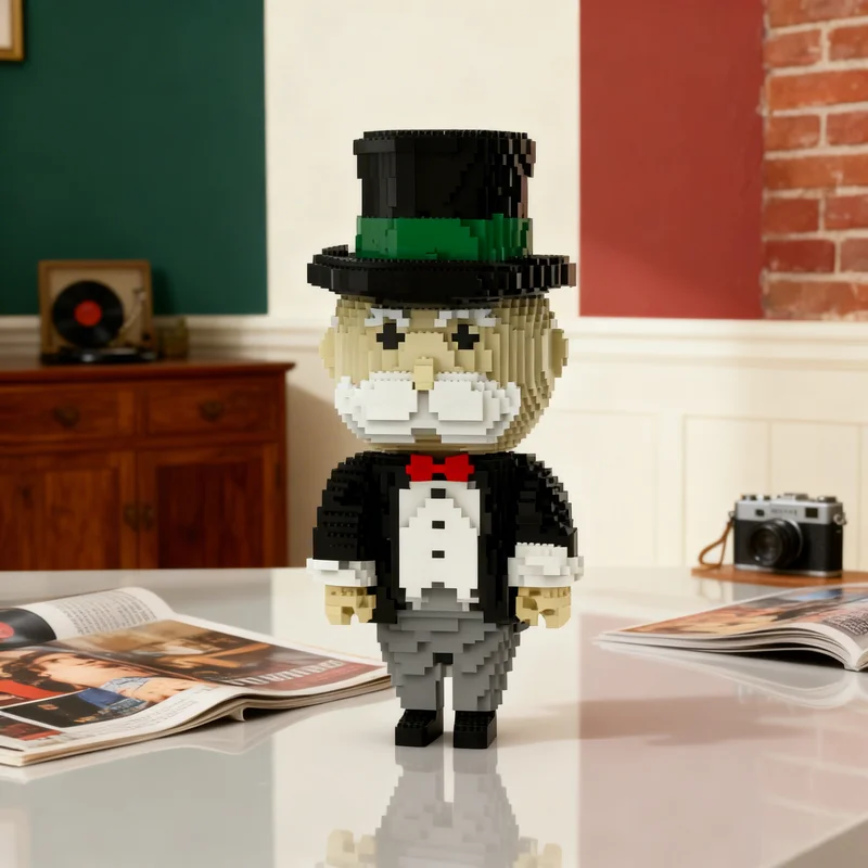 

5751 деталь MOC: Модель-конструктор «Мистер Монополия», Новогодний подарок, Игрушка для творчества, Идея для самостоятельной сборки, Детские игрушки