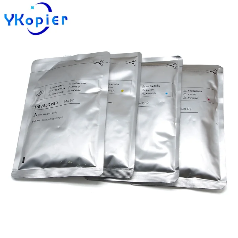 

Original Used MX62 Developer Powder For Sharp 6240 7040 6500 7500 6580 7580 7090 8090 CMYK Developer
