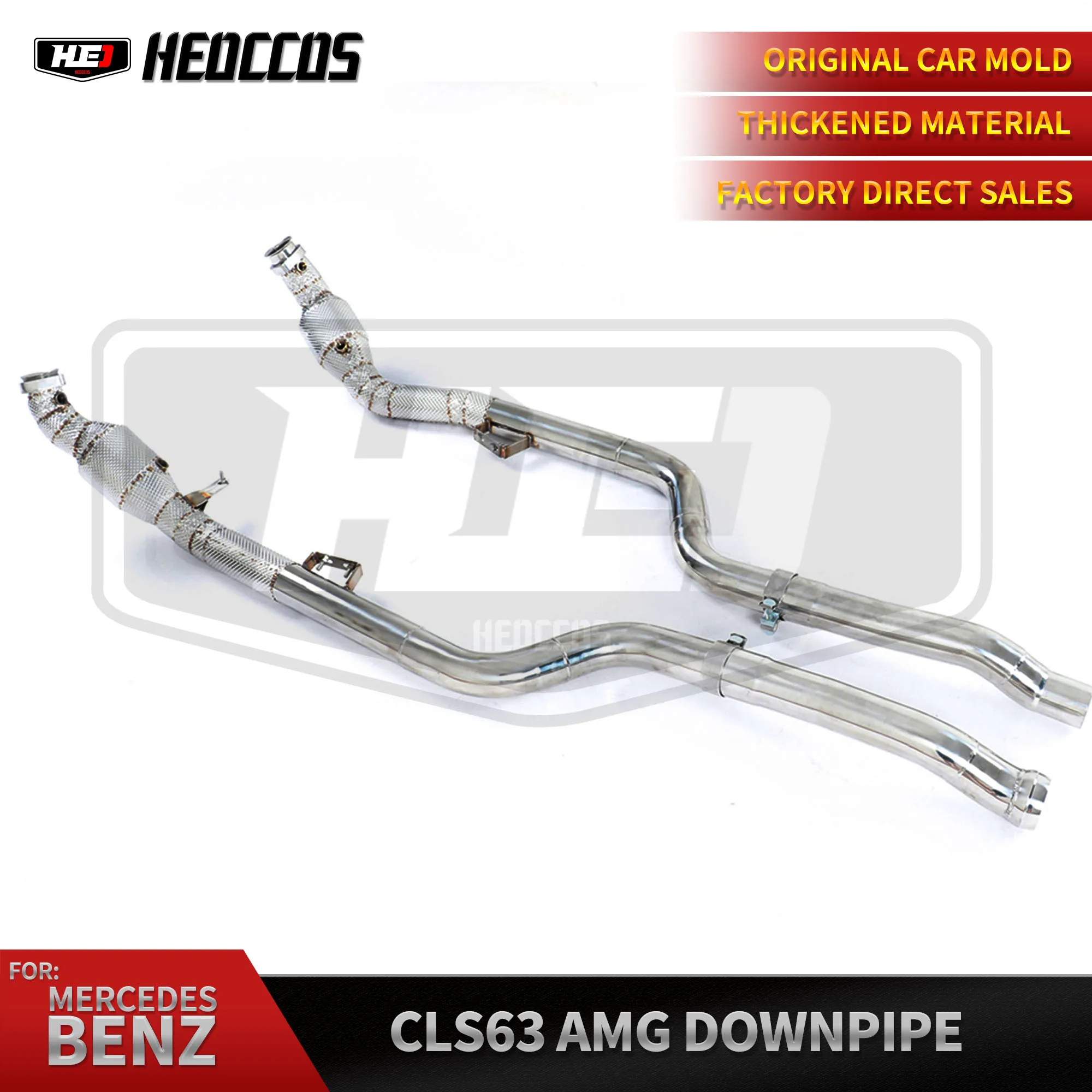 

HEO Exhaust System High Flow Performance Downpipe For Mercedes-Benz CLS63 AMG With Heat shield car accessories