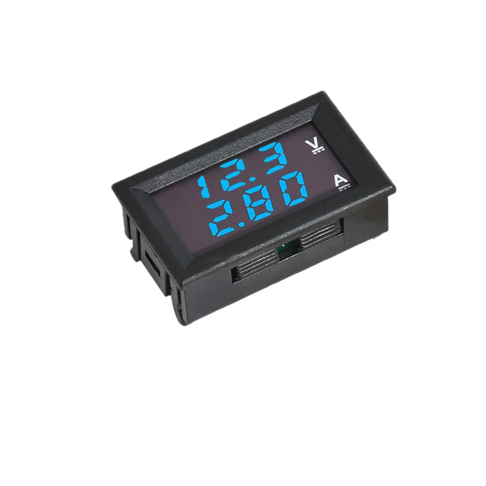 DC 100V 10A Pengukur Tegangan Volt Pengukur Amper Biru + Merah LED Amp Dual Digital Volt Meter Alat Ukur