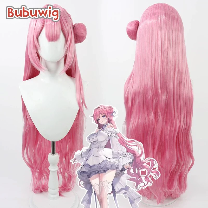 

Bubuwig Synthetic Hair Dorothy Cosplay Wigs Goddess of Victory: Nikke Dorothy Halloween 100cm Long Wavy Pink Wig Heat Resistant