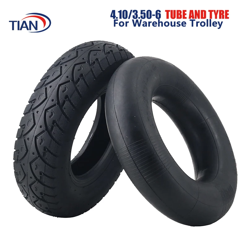 Warehouse Trolley Tire 4.10/3.50-6 Tyre for Old age Walker 4.00-6 Tire Three Way Car Wheelchair 4.10/3.50-6 Inner Tube