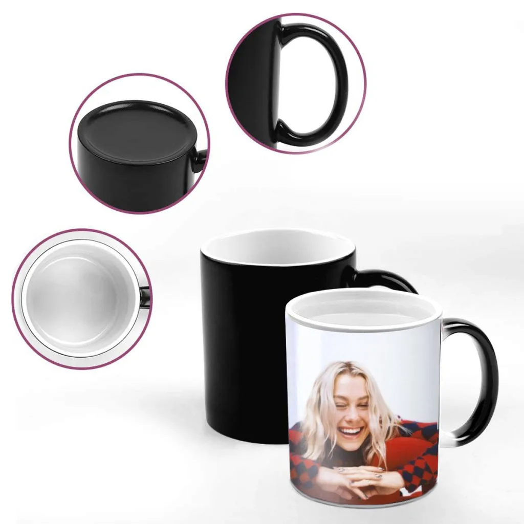 Singer Phoebe Bridgers Music Album Hot Songs Creativity Change Color Chang mug Ceramic mug Hot Coffee Cup Breakfast Cup Gift