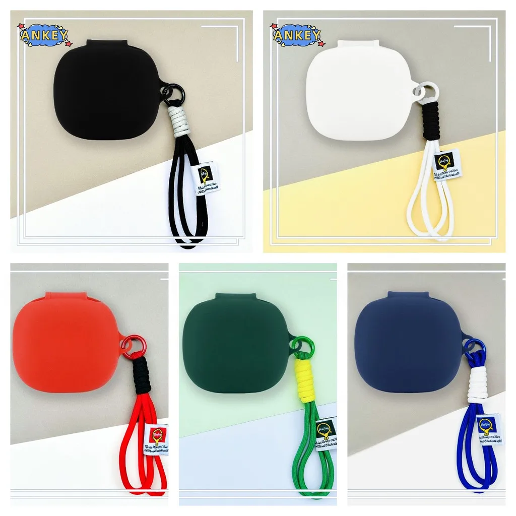 لـ EarFun Air Pro 4i TW230 حافظة ناعمة من السيليكون واقية محمولة مقاومة للخدش مع حبل حلقة تسلق #3