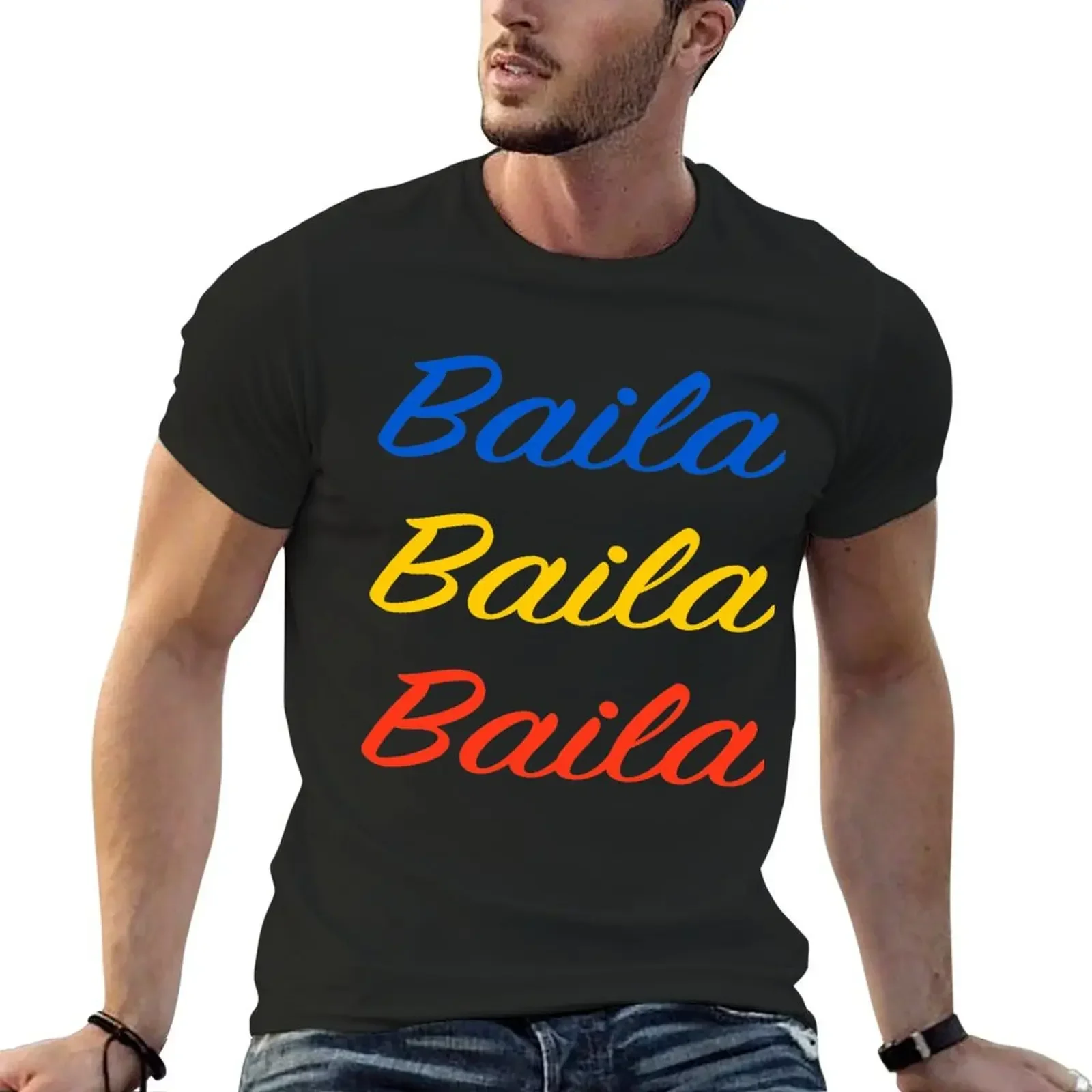 Baila Baila Baila Ozuna T-Shirt summer tops boys animal print mens fashion