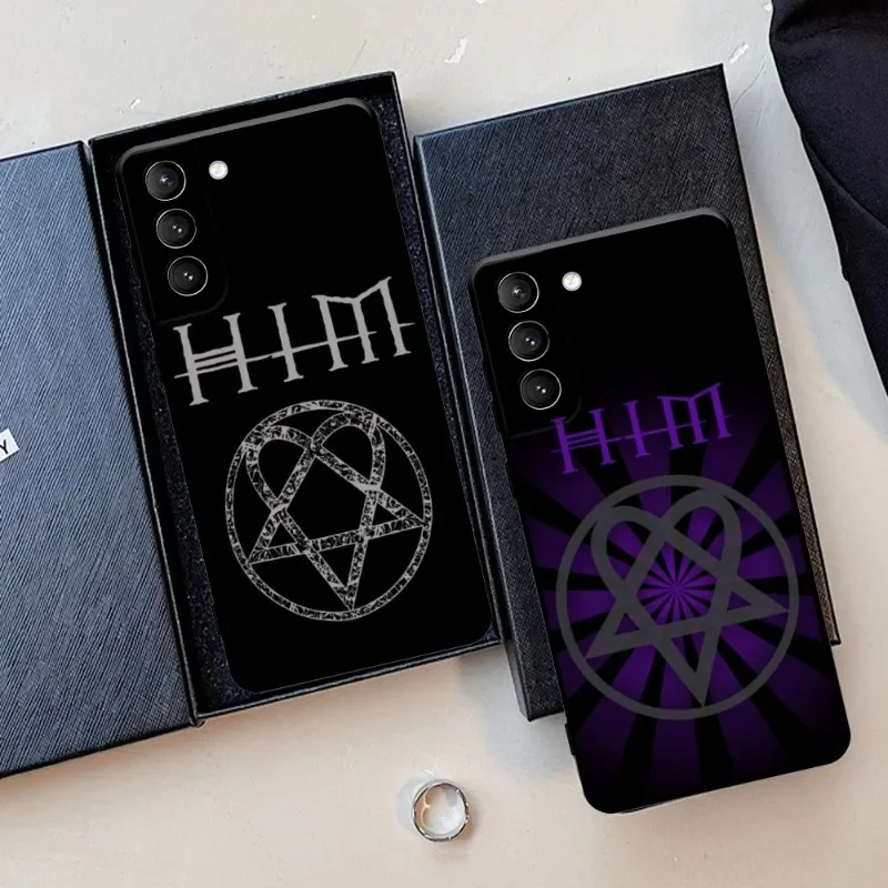 Him Ornate Heartagram Phone Case for Samsung Galaxy S22 S23 S21 S20 FE Ultra S10 S9 S8 S23 Plus S10e Note 20Ultra 10Plus Cover