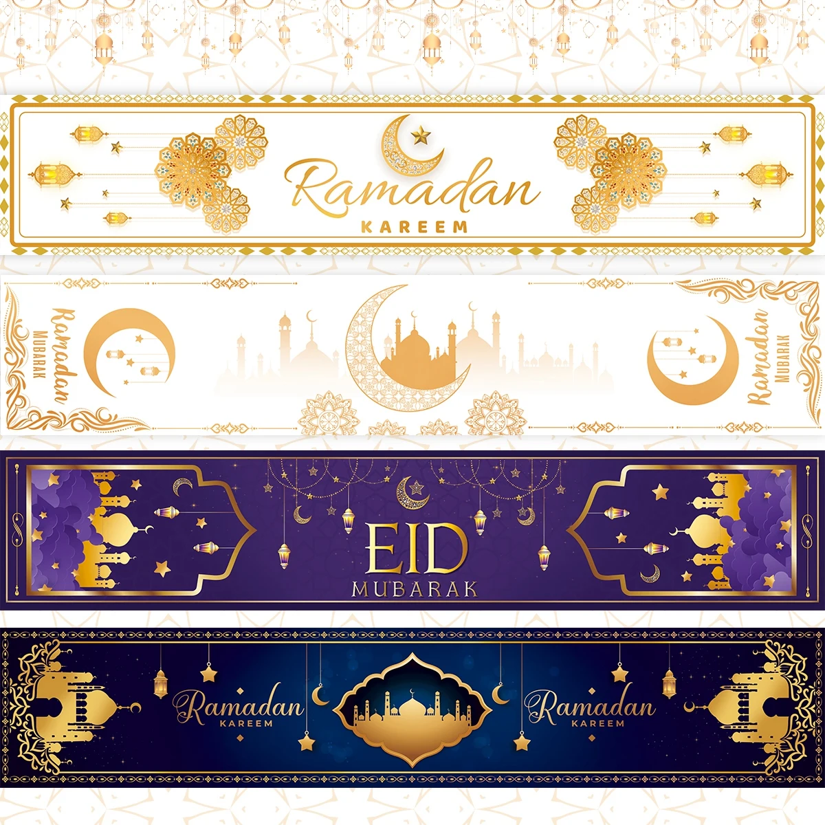 EID Mubarak Tablecloth Decor Ramadan Kareem Decoration For Home 2024 Ramadan Kareem Islamic Muslim Party Happy Eid Al Fitr Gift