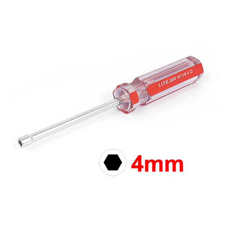 UXCELL 1Pcs 4mm Tip Hex Socket Screwdriver CR-V Hexagonal Socket Wrench Nut Driver Hand Tool 180mm Length