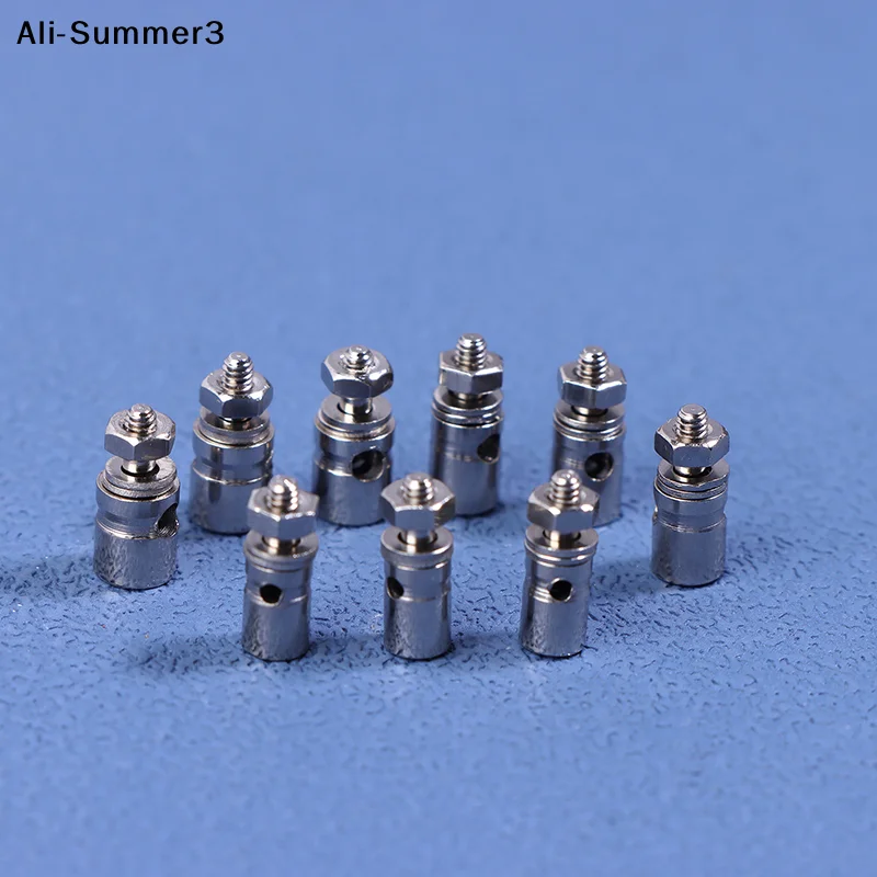 10 個 RC 飛行機ボートプッシュロッド金属リンケージストッパーサーボコネクタ調節可能な直径 2.1 ミリメートル/1.8 ミリメートル/1.2 ミリメートルヘリコプター RC ボート