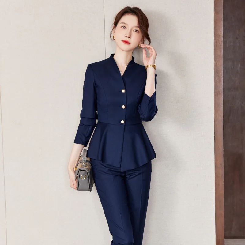 Business Suit Women's Hotel Reception Suit Medical Beauty Jewelry Store High-End Real Estate Sales Overalls Suit