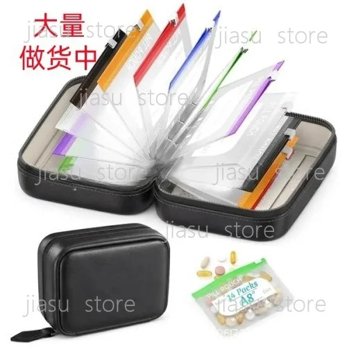 

Waterproof Pill Bag Kit, Reusable Portable Travel Medicine Storage Pouches