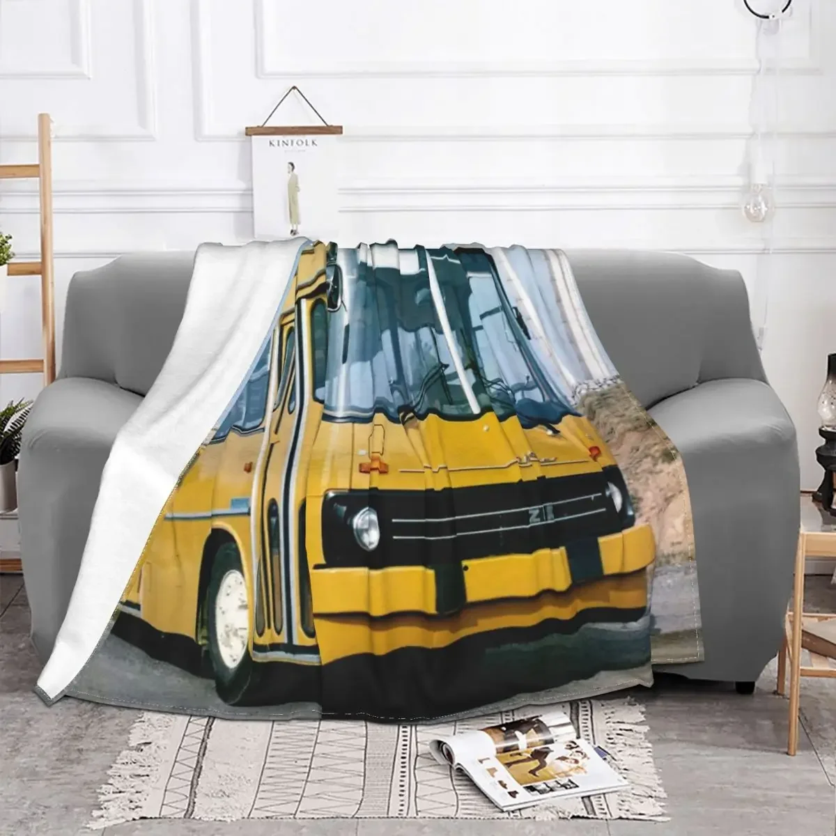 Ikarus 4 Yellow Car Blanket Fleece Winter Portable Super Warm Throw Blanket for Bedding Car Bedspreads