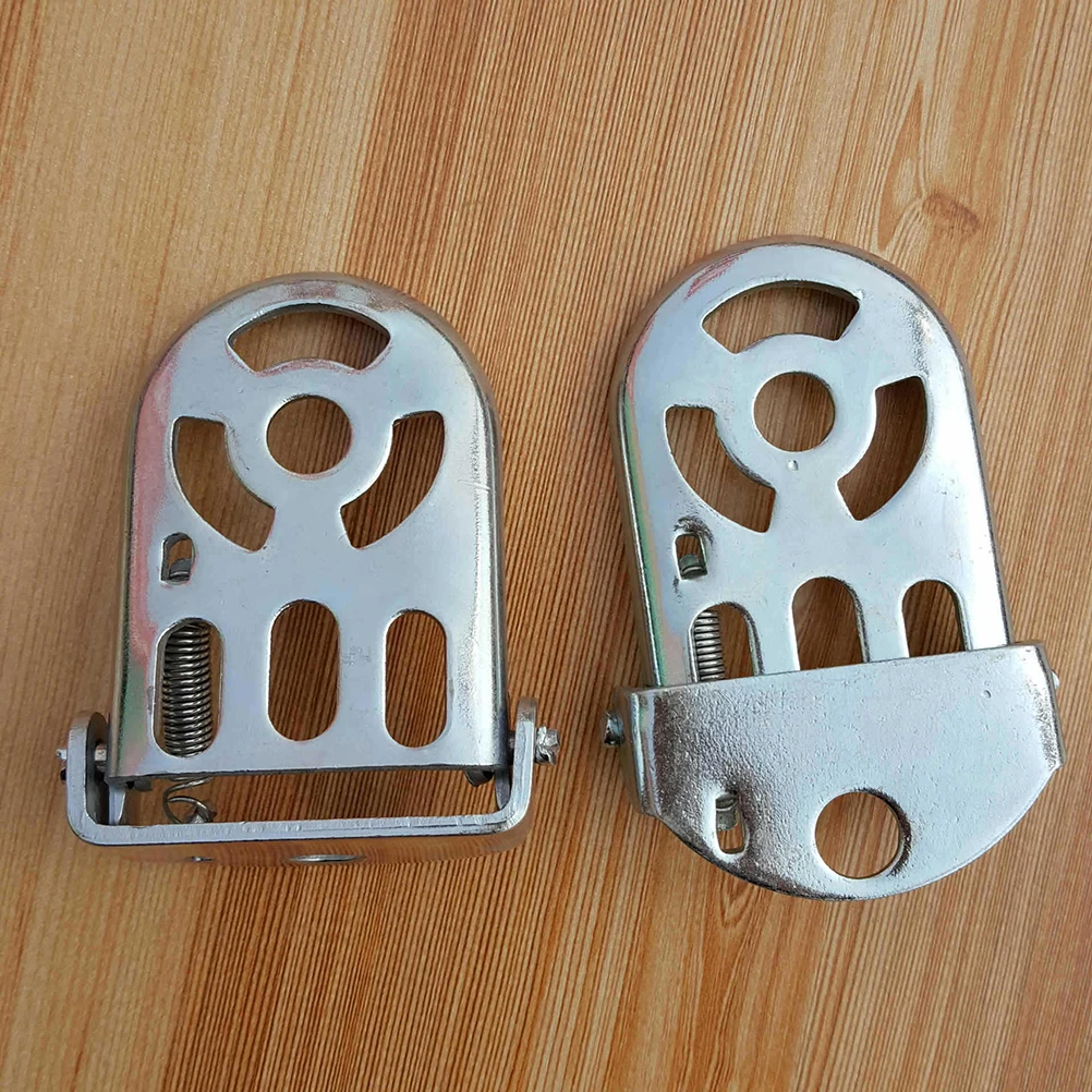 1 Pair Folding Foot Peg For Kids Bike Back Seat Pedal Steel Footrest Compatible With Mountain Bicycle Children Cycling Ride Bike
