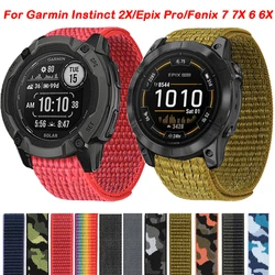 Pasek do zegarka Garmin Instinct 2X Solar Nylon 26 22 mm do bransoletek Garmin Epix Pro Gen 2 Fenix 6X 6 Pro 7X 7 5X 5