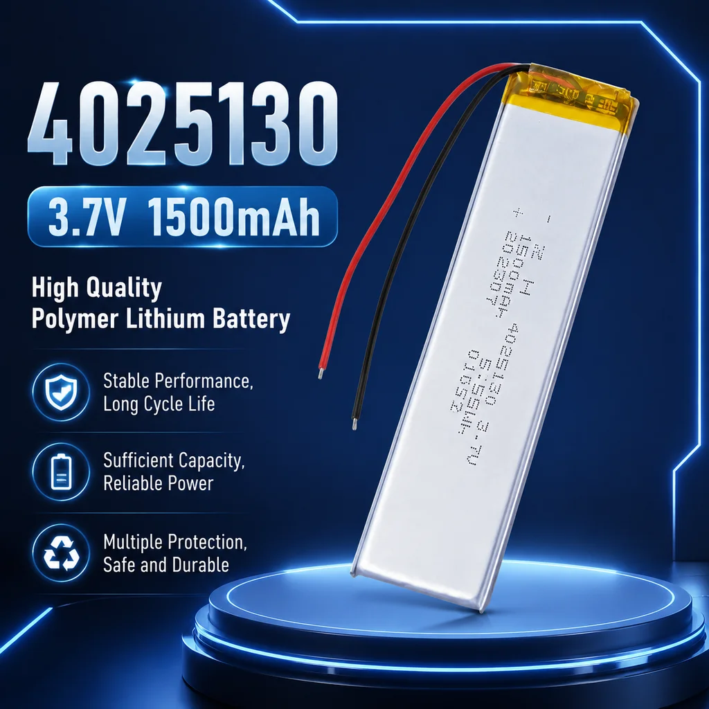 PURFIELD 4025130 3.7V 1500mAh Lithium Polymer LiPo Battery Connector for Cabinet Light Emergency Lamp E-book Reader DVD Players