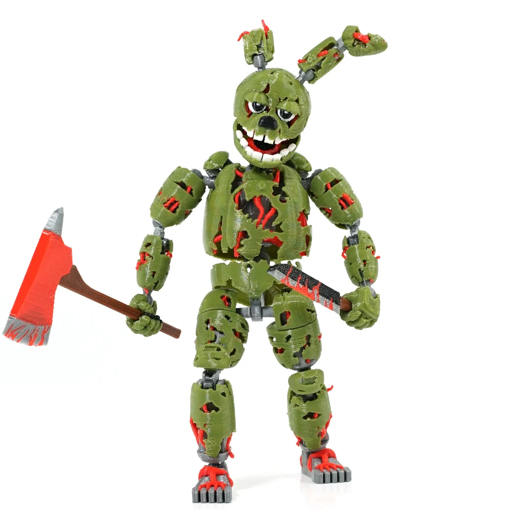 ألعاب بيتزا سبرينغ تراب مطبوعة ثلاثية الأبعاد من FNAF Freddy Fazbear شخصيات الحركة نموذج أنيمي دمية محظوظة 13 هدايا حلي متعددة المفاصل #3