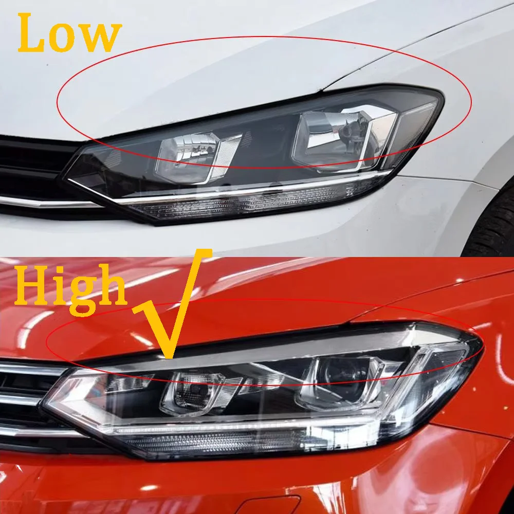 For Volkswagen VW 2016-2021 Touran L (High) Front Headlight Cover Headlamp Lamp Shell Transparent Lampshade Lens Plexiglass