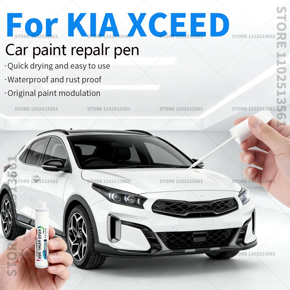 

Ручка-корректор для ремонта краски, средство для удаления царапин, аксессуары для автомобиля DIY, синий, белый, черный, желтый, зеленый, серебристый, медный, каменный цвет, для KIA XCEED