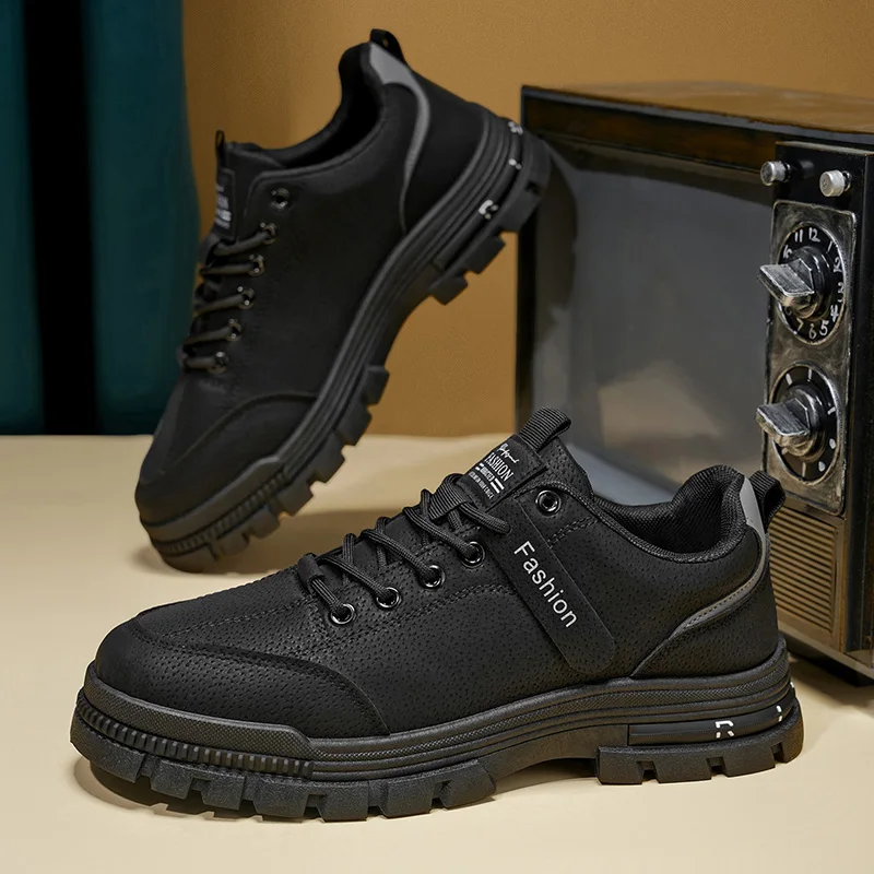 أحذية رجالية جديدة للخريف والشتاء ذات قصة منخفضة - أحذية رياضية كاجوال، أحذية عمل مقاومة للاهتراء، أحذية المشي لمسافات طويلة في الهواء الطلق #4
