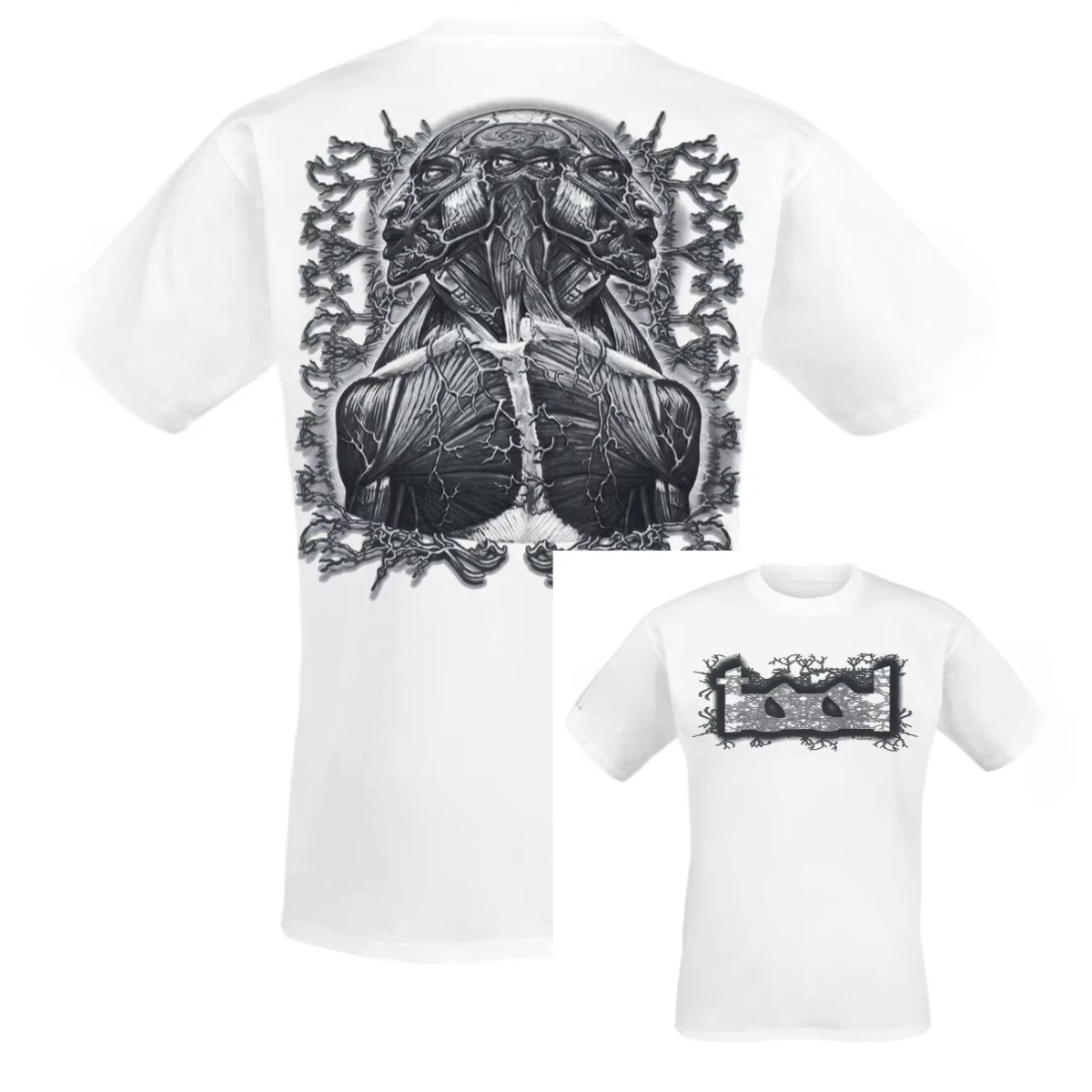 Double Image Tool Band T-Shirt Cotton Graphic Tee Men Women Summer Streetwear
