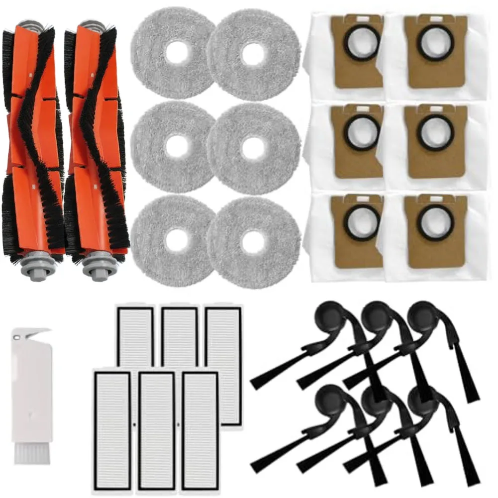 

HEPA Filter Pack Robot Vacuum Kit Filter Paper Element HEPA Filter Mop Cloth Cleaning Brush Cleaning Cloth White