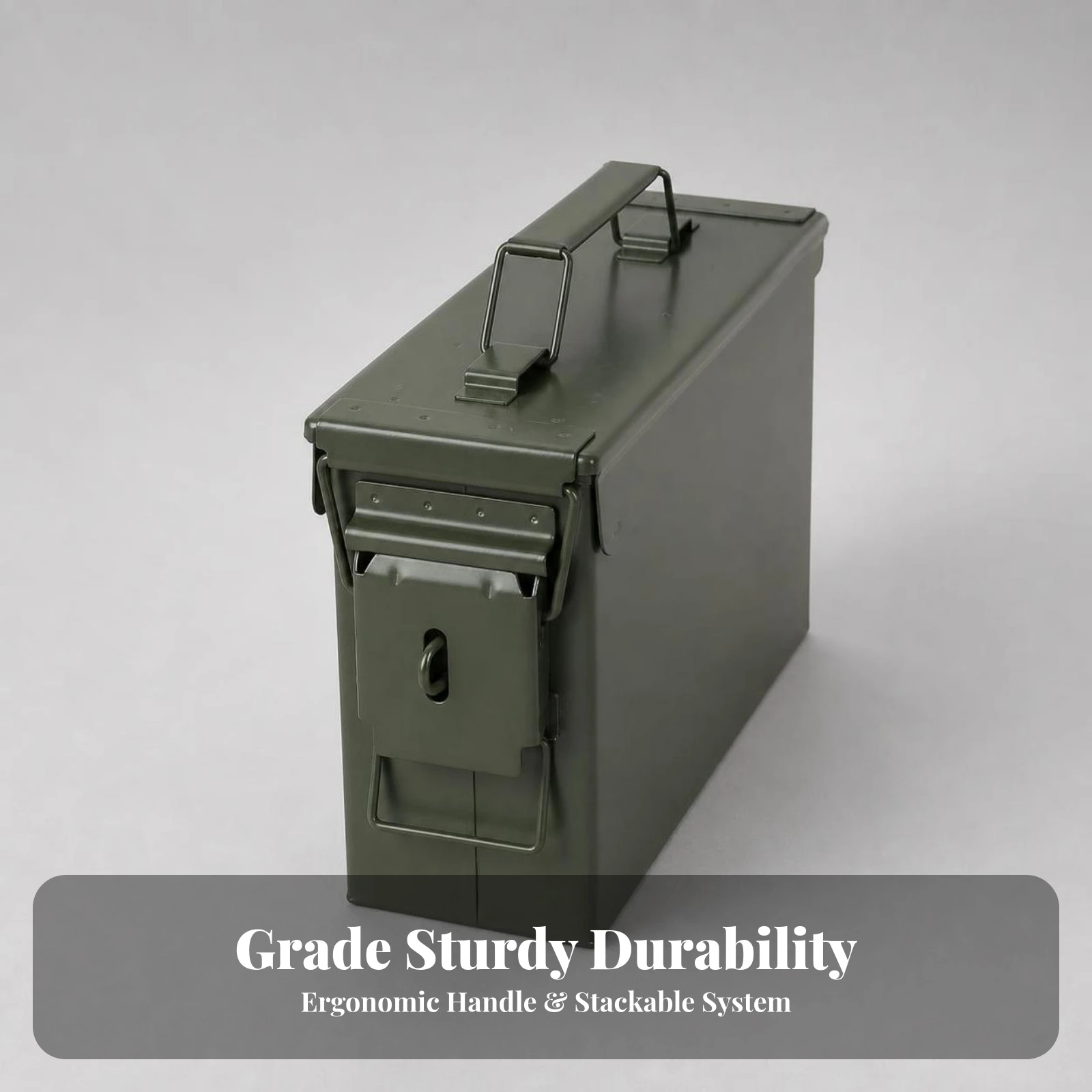 Tool Box with Hinged Lid Long-Lasting Metal Tool Box Metal Storage Organizer with Hinged Lid Secure Dustproof for Mechanics - view 3