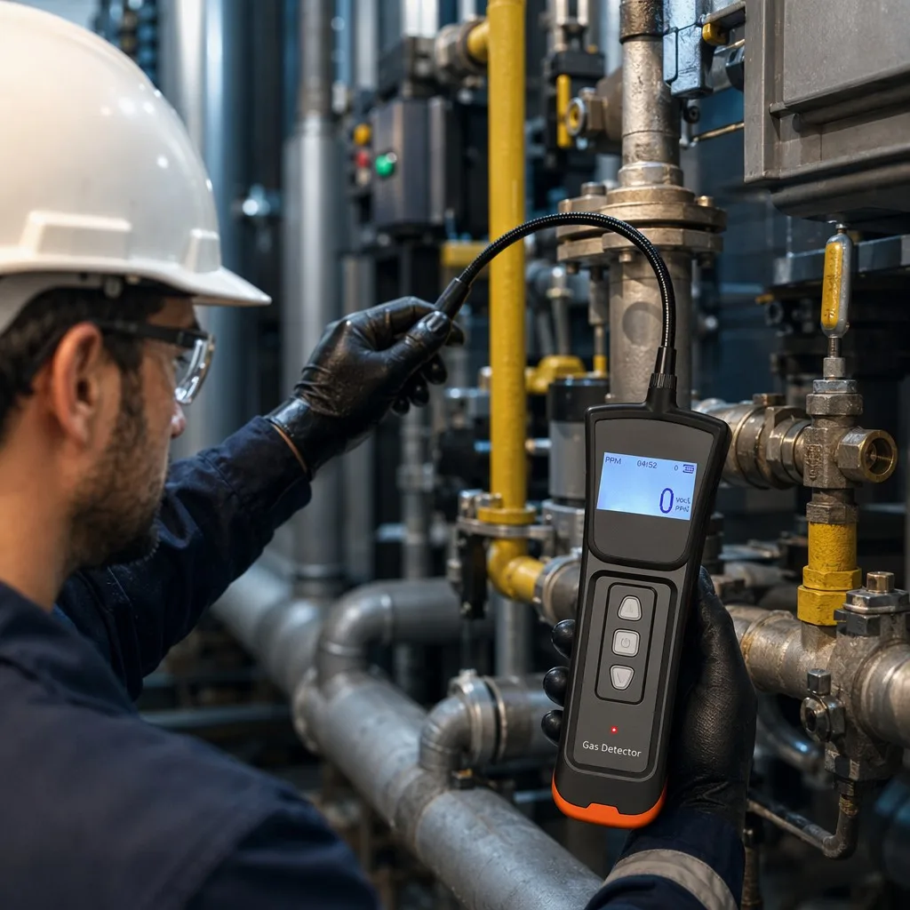 Portable Methanol Combustible Gas Leak Detector with Flexible Gooseneck Probe IP65 ATEX for Natural Gas Leakage Alarm