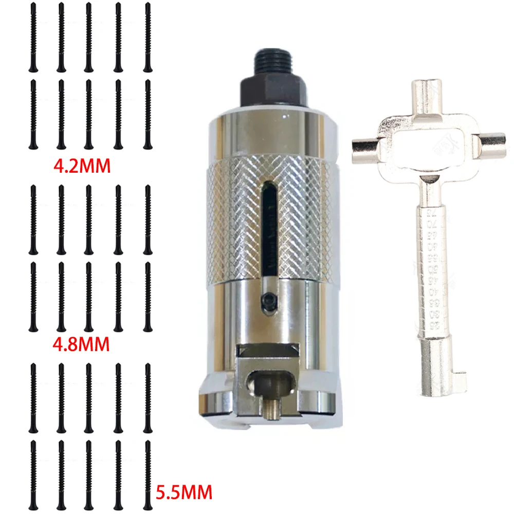 Professional Lock Core Puller Cylinder Nail Puller with Multi Purpose Cylinder Gauge Cam Turner Spindle Turner Locksmith Tools