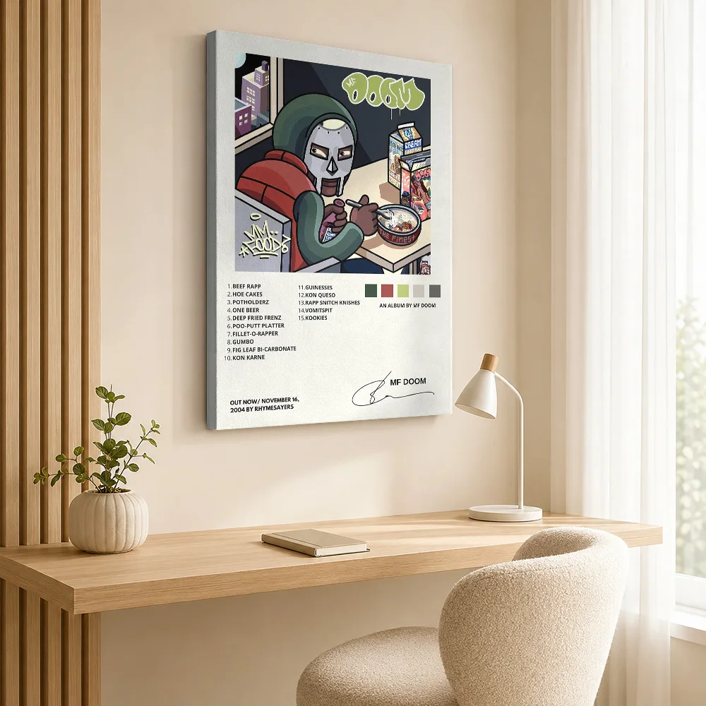 MF DOOM mm food Canvas Painting Poster Customized Photo Modern Aesthetic Wall Art for Office Decor Ready to Hang Gift for Fans