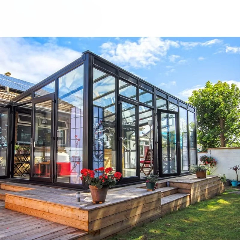 

Winter Garden Detached Solarium Retractable Aluminum Tempered Glass 4 Season Solarium Glass House