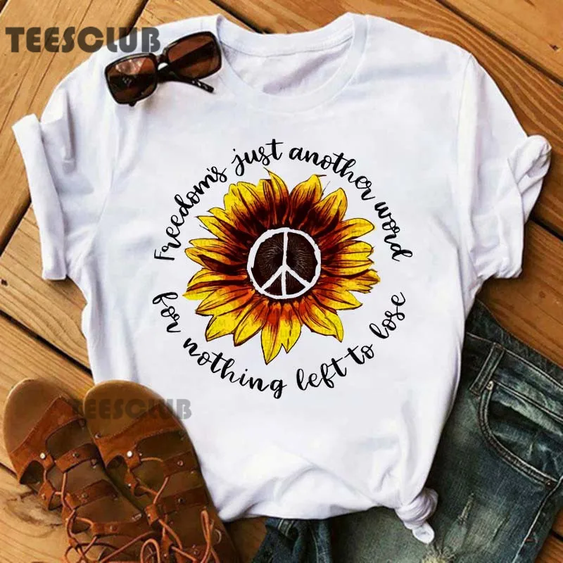 

Casual Short Sleeve T-shirt with Leopard Print Lips and Sunflower Print Aesthetic Clothes Graphic T Shirts Women Clothing Tops